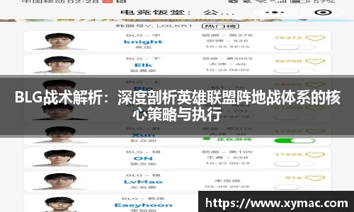 BLG战术解析：深度剖析英雄联盟阵地战体系的核心策略与执行